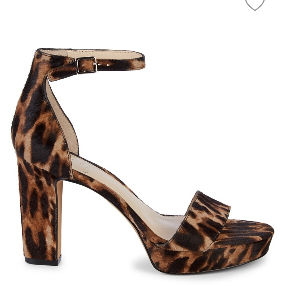 Vince Camuto leopard-print calf hair heeled shoes